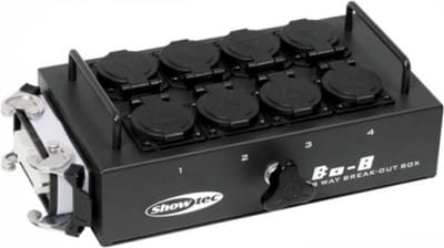 Showtec BO-8-S1 verdeler 1x 16 pin. ILME, 8x Schuko - Stroomverdeler