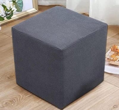 Pouf Hoes - Voetenbank Overtrek - Meubels Beschermen - Elastische Pasvorm - 40x40cm - Beige