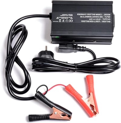 Acculader - Batterijlader Lithium Ion - Batterijen Opladen - Constante Stroom en Spanning - 145x90x50 mm - Zwart