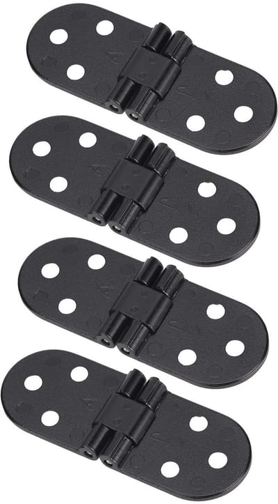 Dailygoods- Flap Scharnier 4 Stuks - Zinklegering - Zwart - Scharnier Reparatie Plaat - Vouwtafel - Naaimachine Tellers - Duurzaam ontwerp