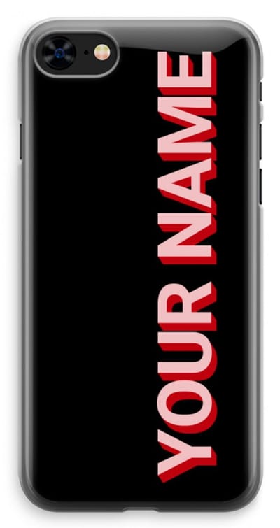 Gepersonaliseerd - Case Company® - Hoesje geschikt voor iPhone 8 hoesje - Namecase - Soft Cover Telefoonhoesje - Bescherming aan alle Kanten en Schermrand