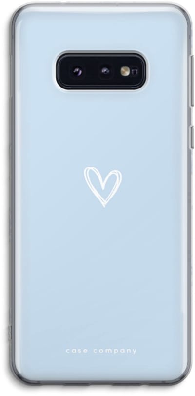 Case Company® - Hoesje geschikt voor Samsung Galaxy S10e hoesje - Klein Hart Blauw - Soft Cover Telefoonhoesje - Bescherming aan alle Kanten en Schermrand