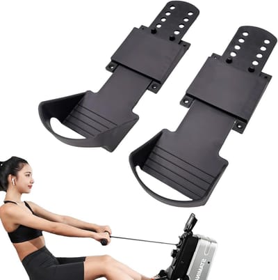 Roeipedalen - Vervangende voetplaten - Fitness Upgrade - Antislip textuur - 1 Paar - Zwart
