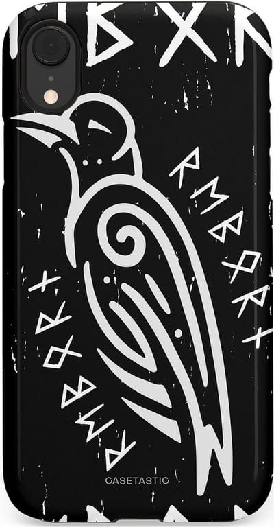 Casetastic Hoesje Geschikt voor Apple iPhone Xr - Stijlvolle Beschermende Duo-layer Case - Runische Symboliek