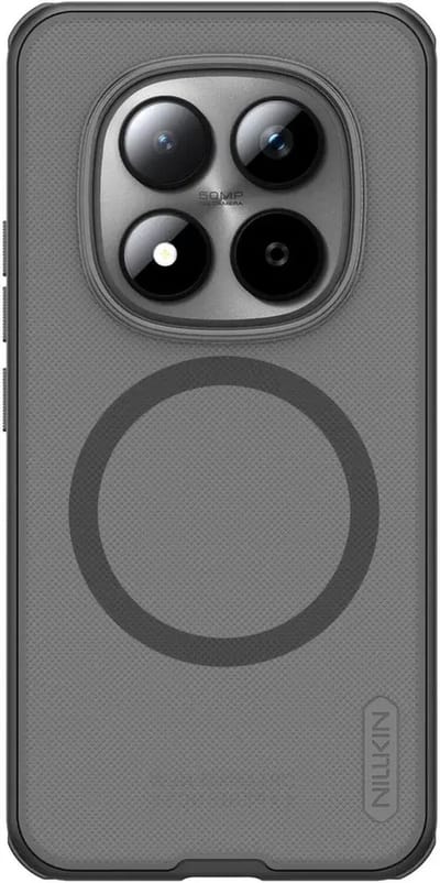 Nillkin Frosted Shield Hoesje Geschikt voor Xiaomi Redmi Note 15 Pro 5G | Compatibel met MagSafe / Qi2 | Back Cover met Magneet | Transparant Zwart