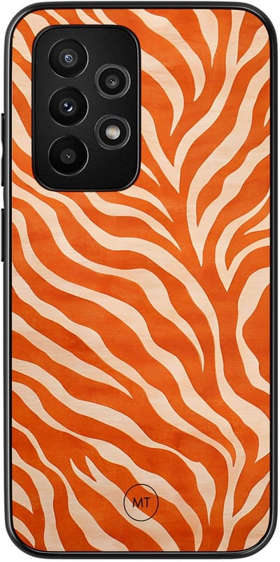 Hoesje geschikt voor Samsung Galaxy A53 - Zebra oranje - TPU Hard Case Backcover - Oranje - Mooie Telefoonhoesjes