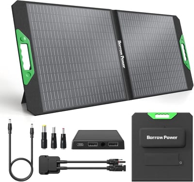 Opvouwbare zonnepaneelset 100 W - Draagbare zonnepanelen voor camping, camper en thuisgebruik