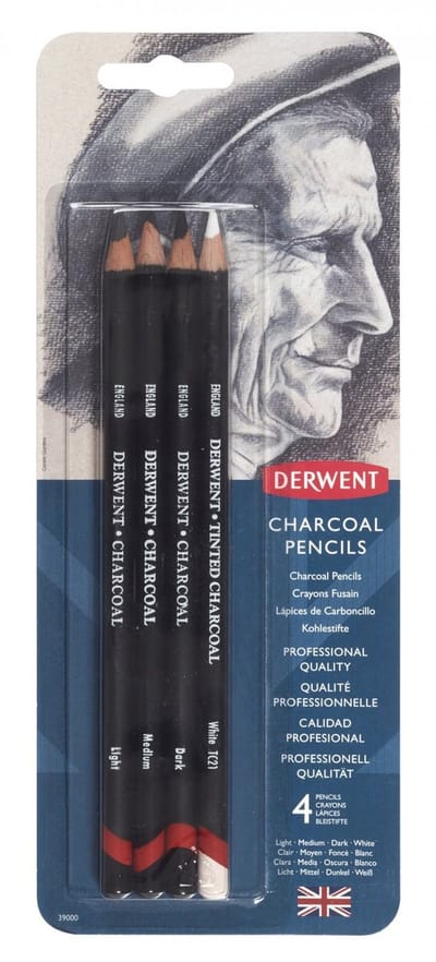 Derwent houtskool potloden set van 4