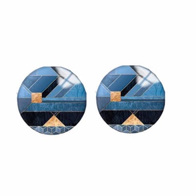Clip Oorbellen-Magali - 2 cm blauw