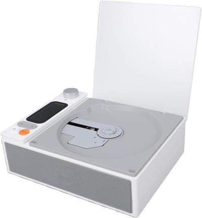 Draagbare CD-speler - Muziekspeler Radio - Thuis Luisteren - Bluetooth Connectiviteit - 4000mAh Batterij - Wit