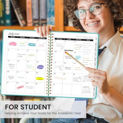 Academische Planner 2025-2026 voor Dames en Heren - Maand- en Weekplanner A4 voor Studenten en Professionals