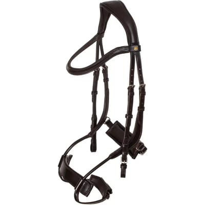 Engels gecombineerd hoofdstel met anatomische neusriem Equestro Collegiate Comfitec