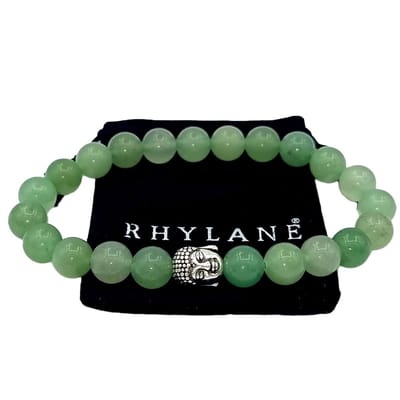 Rhylane - Kralen armband - Aventurijn Natuursteen Groen- Buddha Bedel - 20 cm