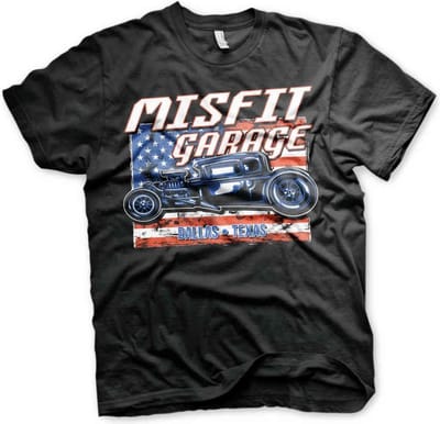 Misfit Garage Heren Tshirt -S- Old Glory Zwart