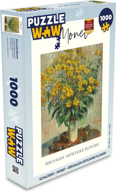 Puzzel Schilderij - Monet - Jerusalem artichoke flowers - Legpuzzel - Puzzel 1000 stukjes volwassenen