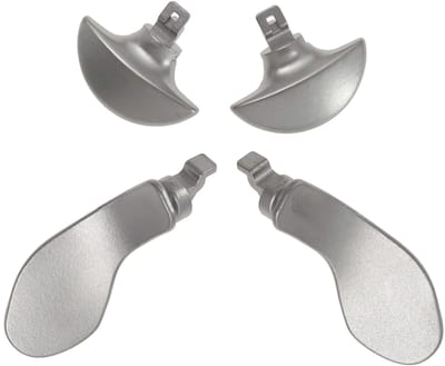 Dailygoody - Terug Paddles - Vervangbare Controller Knoppen - Metallic Zilver - PS5 Edge Controller - Gaming Accessoires - Perfecte Pasvorm