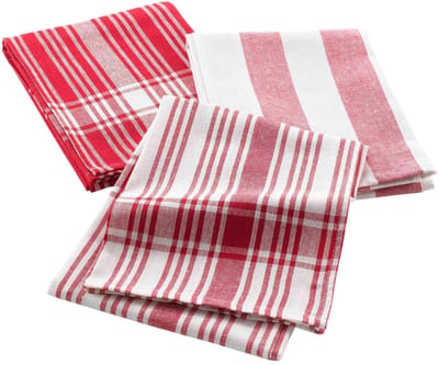 Allecto - theedoek - keukenhanddoeken - hoge kwaliteit - rood - absorptievermogen - duurzame keuze - geschikt voor keuken - 50 x 70 cm