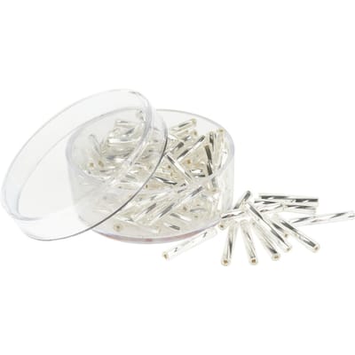 Glazen pinnen gedraaid, 15 mm - Zilver