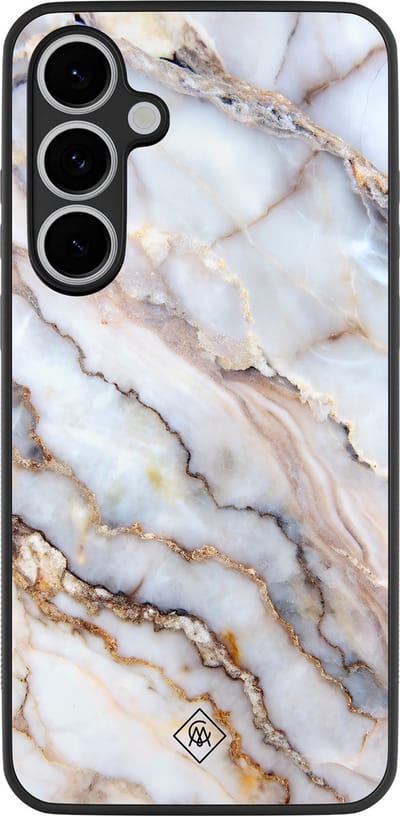 Casimoda® hoesje - Geschikt voor Samsung Galaxy S24 FE - Marble Dream - Zwart TPU Backcover - Marmer - Multi
