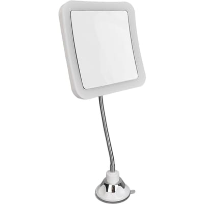 Miroir de Maquillage Grossissant 2 Vitesses Éclairé par LED Miroir Cosmétique Grossissant 5X avec Tube pour Cheveux white