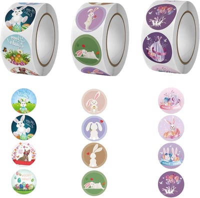SolidKeus - 1500 Stuks Pasen Stickers voor Creatieve Projecten
