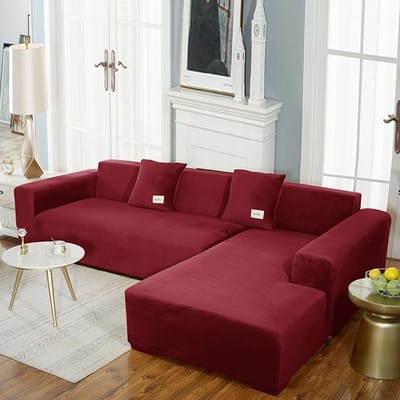 Hoge kwaliteit fluwelen bankhoes L-vormige bank stoelhoezen voor woonkamer hoes voor hoekbank elastische bank hoes wasbaar 1seater 90-140cm