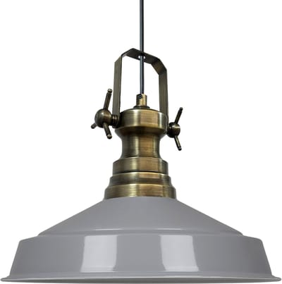 Bamyum Asletl-Y Hanglamp Industrieel van Metaal Ø41 cm, Vintage Pendellamp, E27, Grijs Hanglamp Vintage