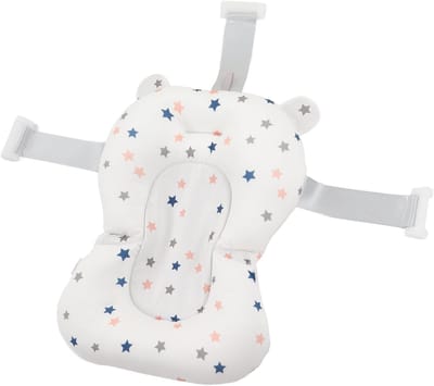 Verstelbare Baby Badzit voor Veilig en Comfortabel Badderen van Pasgeborenen met Drijvende Bevestiging en Sterrenpatroon