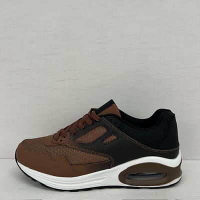 Leuke air sneakers bruin zwart (Verkrijgbaar van maat 40 t/m maat 45) Bruin / 42