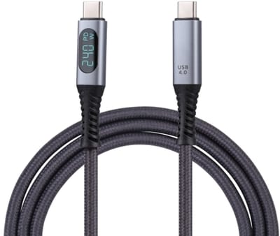 USB-C naar USB-C Thunderbolt 4 adapter kabel - 40 Gbps - USB 4.0 - 240W - 8K - 1 meter
