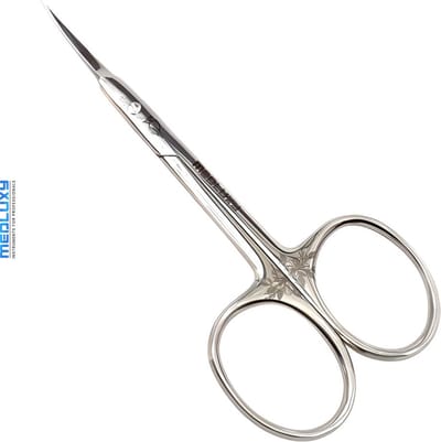 MEDLUXY® Pro - Nagelriemschaar (huid- en vellenschaartje) - Gebogen - Micro fijne Spits / Scherp punt - 11.5 cm - (Nagelriemknipper) Cuticle Cutter (verwijderen van nagelriemen)