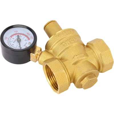 Soupape de réduction de pression DN25 1 pouce avec manomètre et filtre intégré Type à piston Valve de contrôle de pression en laiton