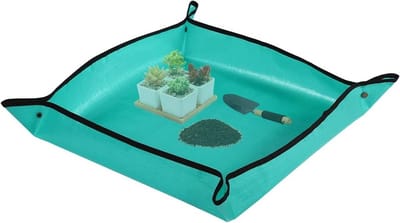 Planten vergrootmat - Potgrond mat - Planten verpotten - Waterdicht en opvouwbaar - 100x100 cm - Groen