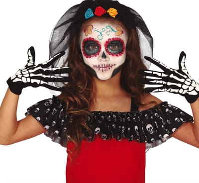 Fiestas Guirca - Skeleton handschoenen - kinderen