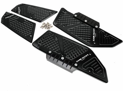 Motorfiets Voetsteunen - Treeplank Platen - Verbeterde Rijervaring - Antislip Ontwerp - One Size - Zwart