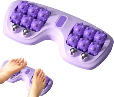 Voetmassage apparaat - Voetmassage roller - Voetroller - Circulatiebevorderende voetmassage - Massagebal - Voetmassageapparaat voor ontspanning en herstel - Paars