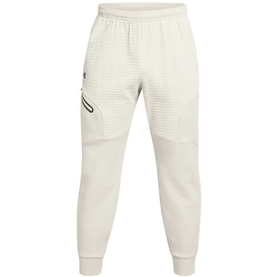 Under Armour Heren Unstoppable joggingbroek met structuur en slank model (Wit)
