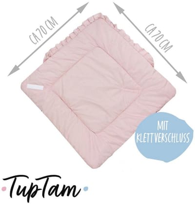 Padded Baby Wrap Blanket with Ruffles and Bowknot - 70 x 70 cm