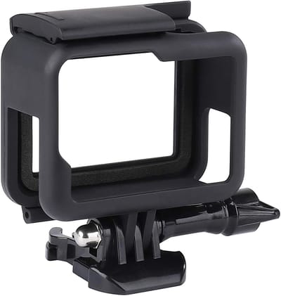 Beschermende behuizing met sokkel en schroef voor action camera's - Zwart - Compatibel met diverse modellen - Duurzame case met accessoires