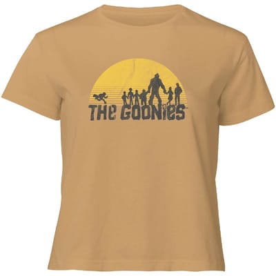 The Goonies Retro Logo Women's Cropped T-Shirt - Tan - XL