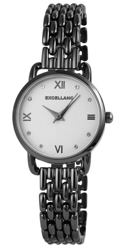 EXCELLANC Dameshorloge metaal met metalen armband en mineraalglas