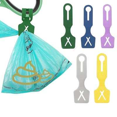 Nouveau support de sac à crottes de chien en silicone, clip de sac poubelle pour animaux de compagnie, clip mains libres, fournitures de nettoyage pour chiens, distributeur de sacs à crottes de chien jaune