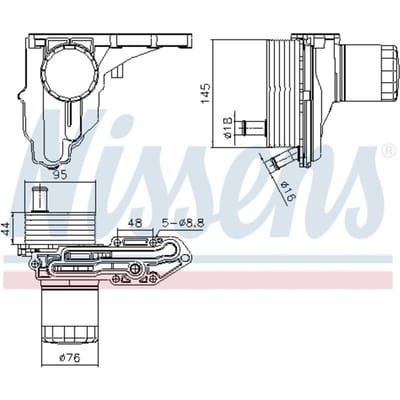 Olie radiator, motorolie NISSENS 91329