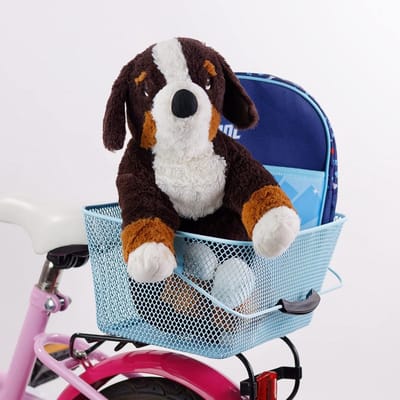 Achterwielmand voor kleuterschool - Fijnmazig stalen vlechtwerk - Happy Kids - Fietsmand voor kinderen