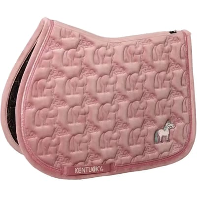 Kentucky Horsewear - Zadeldoek velvet Sammy glitter jumping oude roze