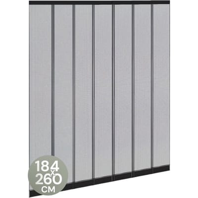 O'DADDY® Vliegengordijn Lamellenhor - 184x260 cm - Deurgordijn - Hordeur - Aanpasbaar Ontwerp - Glasvezel - Deurhor Zwart
