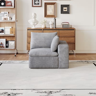 HAUSS SPOLE Modulaire Bank - Verstelbaar En Zacht Comfort - Voor Woonkamer En Lounge - Stoffen Bekleding - Grijs
