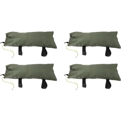 4 stuks Overstromingswaterkering Zandzakken Verdikte Overstromingspreventie Zandzakken voor Overstromingsbeheersing 600D Oxford Doek Canvas Groen gray