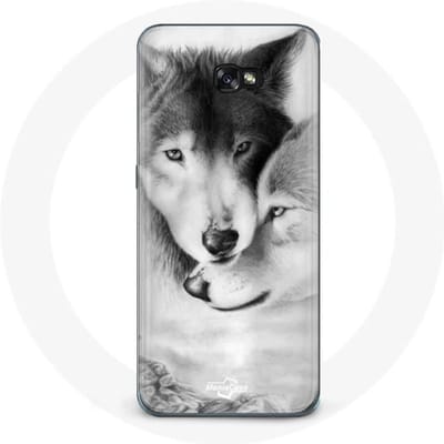 Hoesje voor Samsung Galaxy A3 2017 Wolf Duo dieren