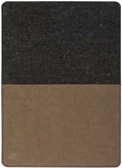 Oakywood Sleeve geschikt voor MacBook Air 15" - Anthrecite - Merino Wolvilt en Washpapa